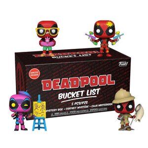 Funko Deadpool Bucket List Mystery Box, 5 piece, Pop keychain lanyard pen button